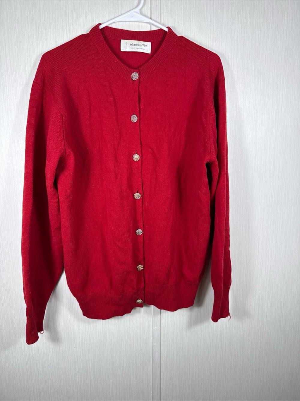 Johnstons Of Elgin 42” Virgin Lambswool Scotland Cardigan Sweater See Pics